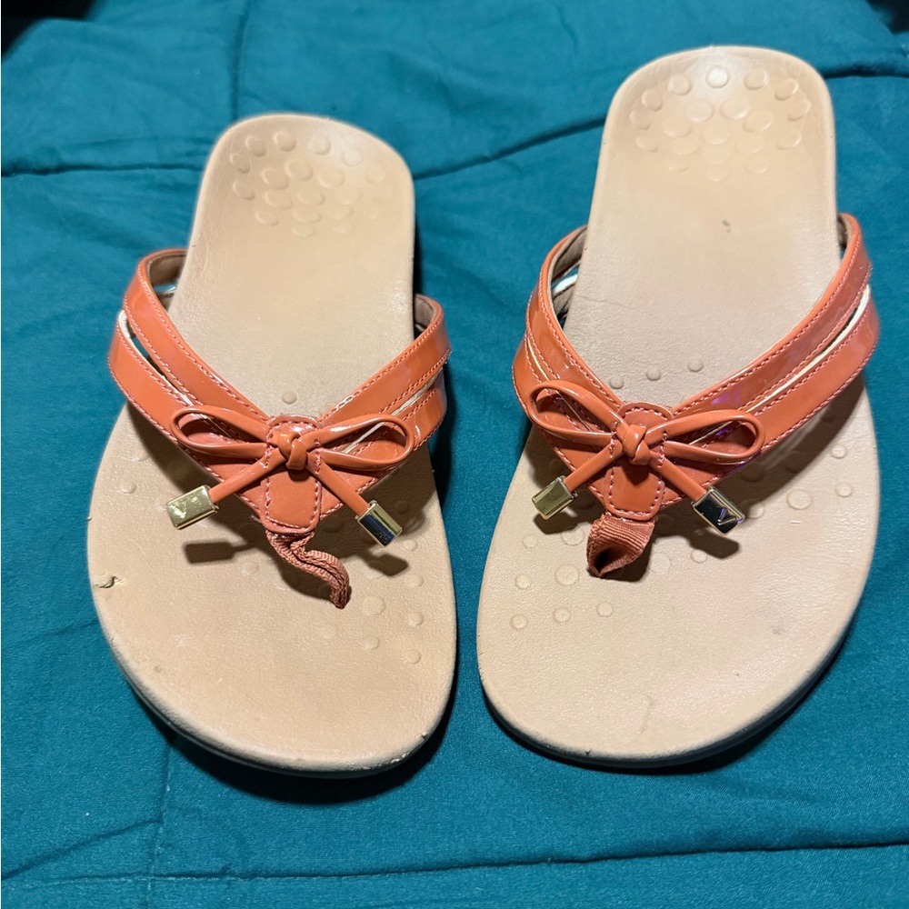 Vionic Women's Orange Sandals with Bow Detail